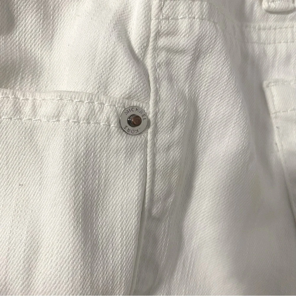 Michael Kors Womens Capri Denim Jeans Size 6 White Cotton/Spandex Summer EUC